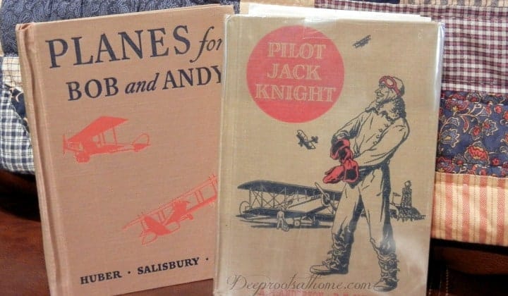 Two children's books about airplanes.
