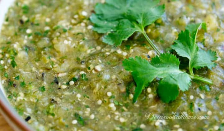 Fire or Oven Roasted Tomatillos Perfect this Salsa Verde Recipe. green salsa recipe with fire roasted tomatillos
