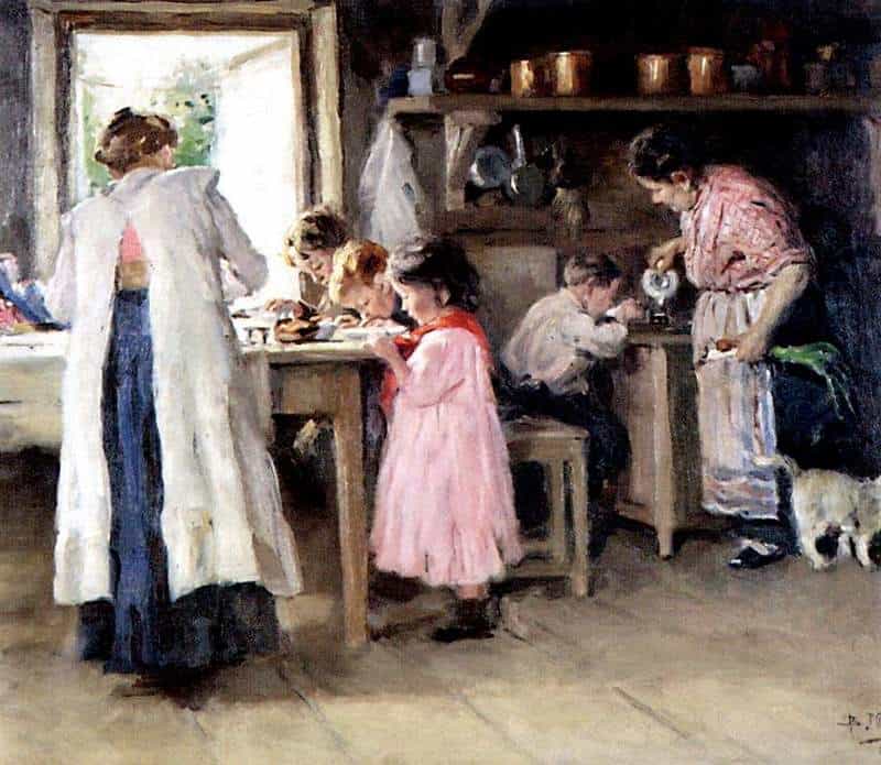 Longing for The Good Ol' Days: When Life Was Simpler working and helping in the kitchen