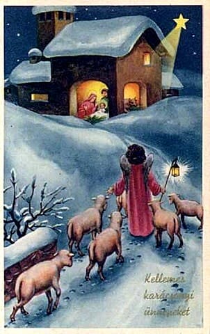 A vintage Christmas card
