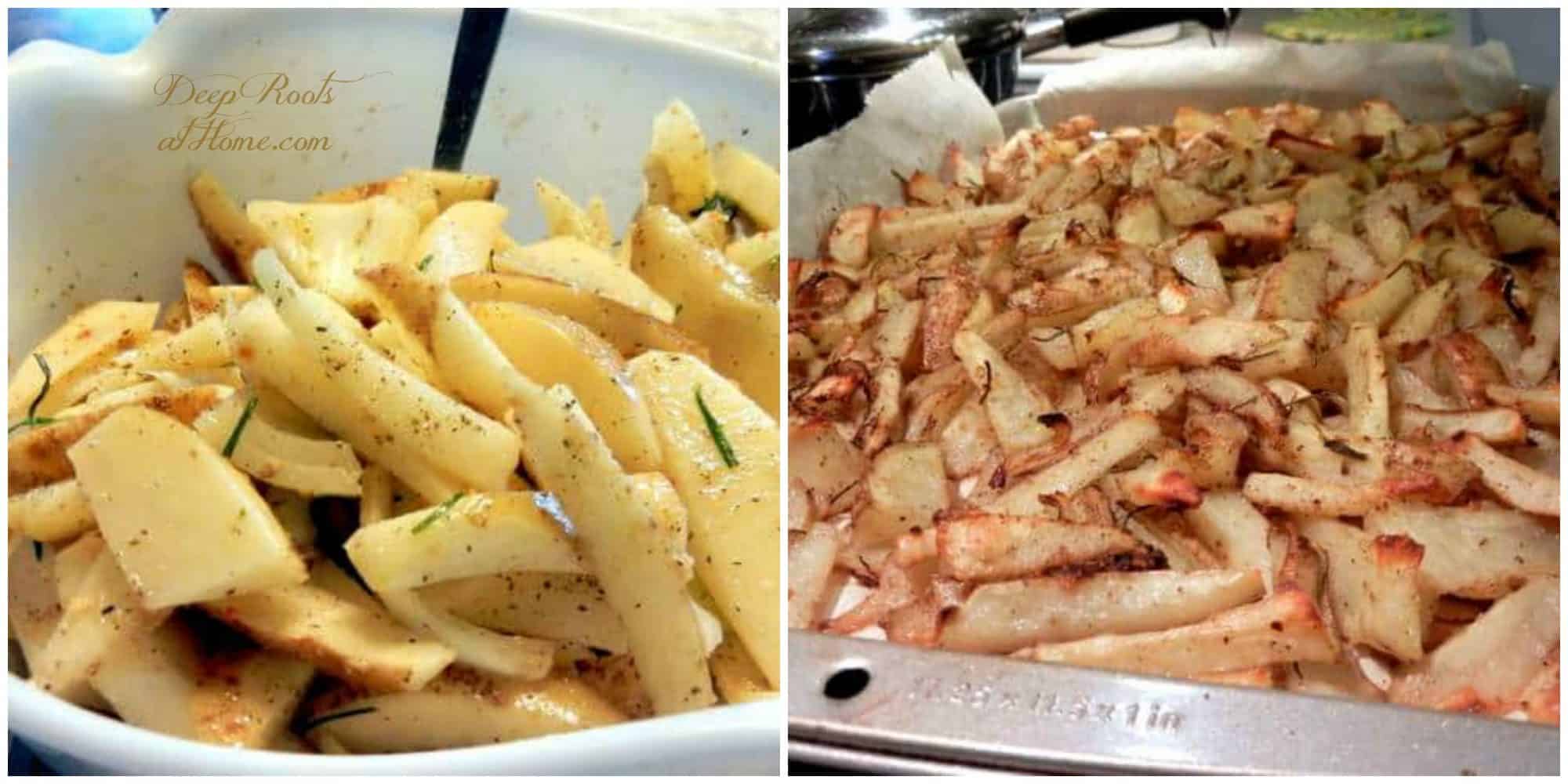 Crispy Golden Brown Oven French Fries. roasted potatoes