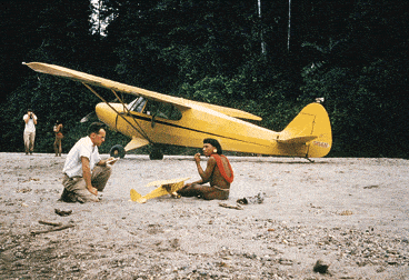 George and the yellow plane