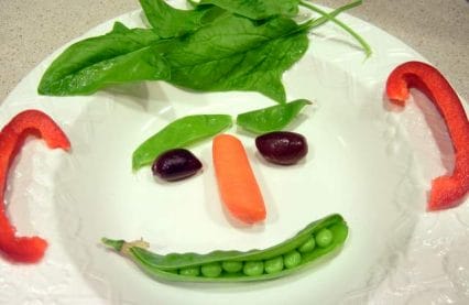 A vegetable face by a food stylist (me)