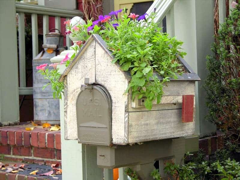 Creating Whimsy In Your Backyard & Garden, Part Two A cute mailbox planter
