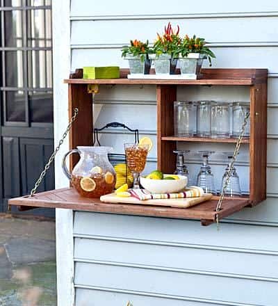 Creating Whimsy In Your Backyard & Garden, Part One. An outdoor storage unit/ wall storage