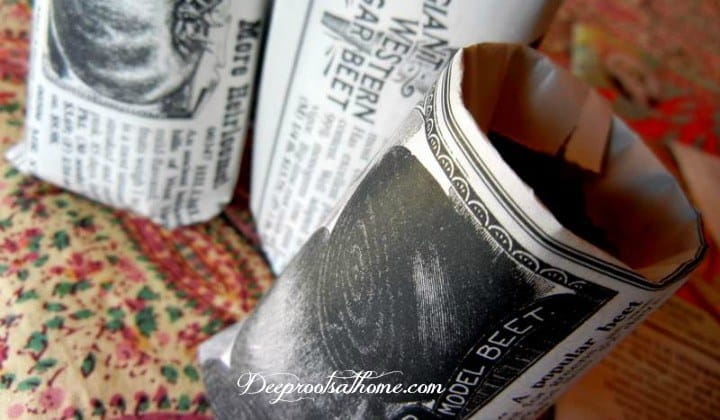 Easy To Make Your Own Little Newspaper Seedling Pots. Homemade newspaper seed starting pots