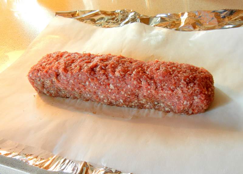 Men Love Meat / Make Your Man Summer Sausage. sausage-making, wrapped, parchment paper, aluminum foil