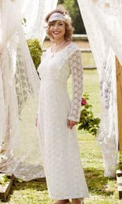 From Church To Wedding To Black Tie Event: Getting Dressy. White lace summer dress, full length by April Cornell