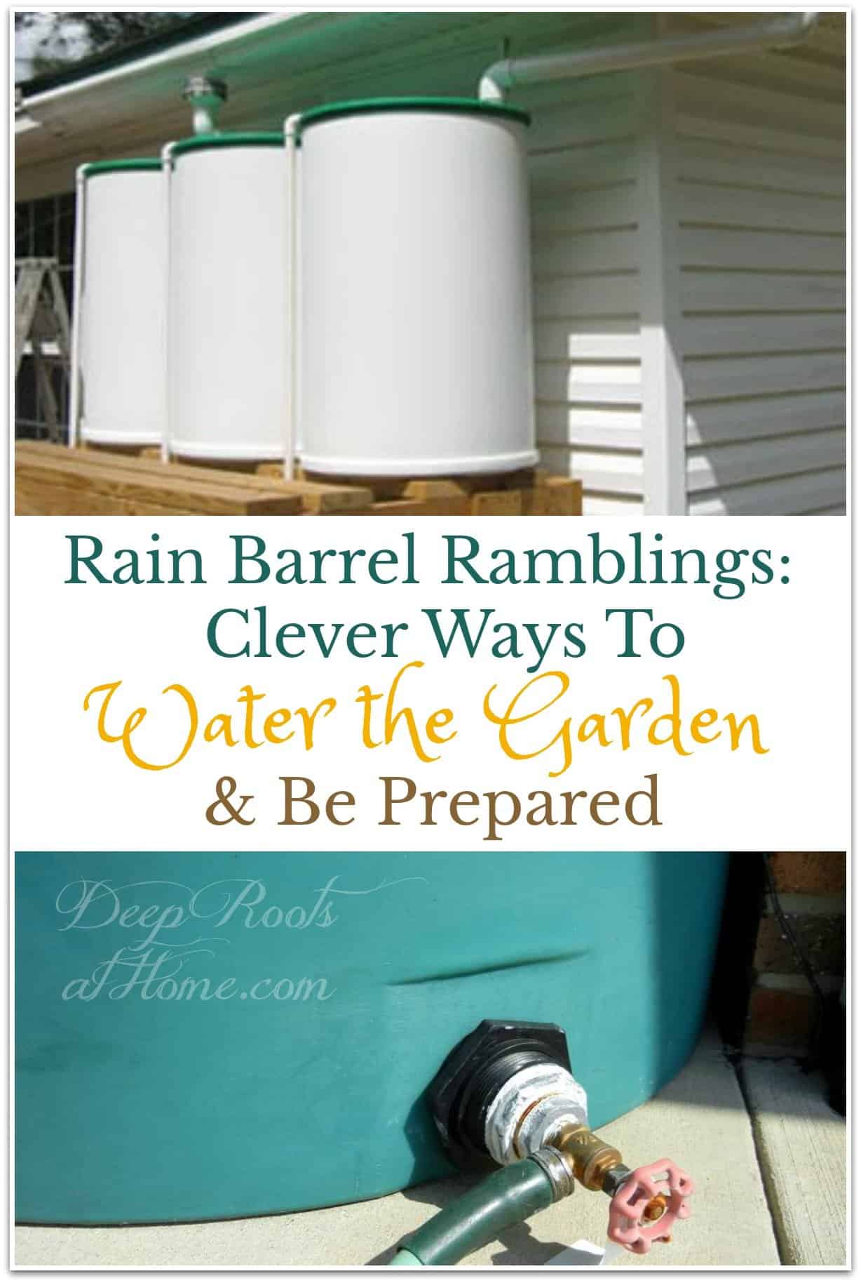 Rain Barrel Ramblings: Clever Ways To Water the Garden & Be Prepared. rain collection barrels