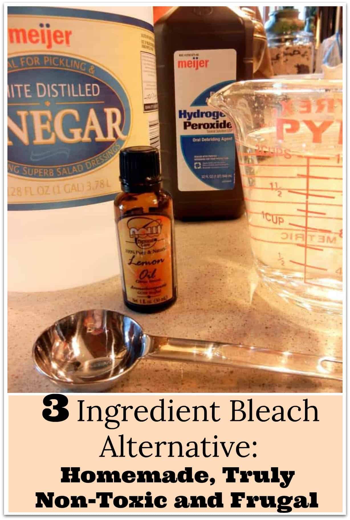 3 Ingredient Bleach Alternative: Homemade, Truly Non-Toxic and Frugal. DIY, safe 