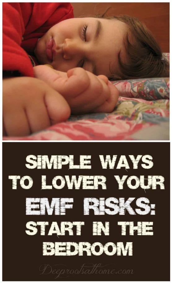 Simple Tips To Lower Your EMF Risks: Start In the Bedroom. A sleeping child in the bedroom