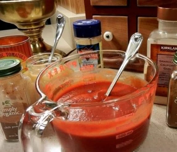  making catsup from tomato paste