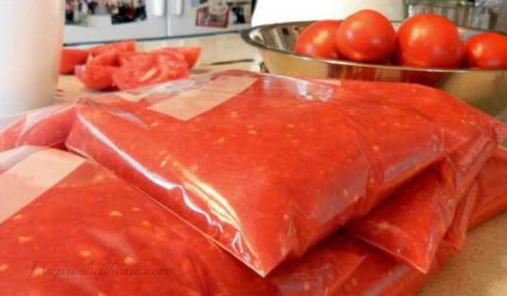 freeze diced tomatoes