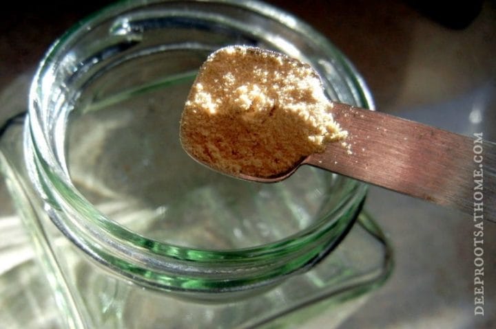 No Side-Effect Cough Remedy ~ Very Effective & Homemade. ginger on a measuring spoon.