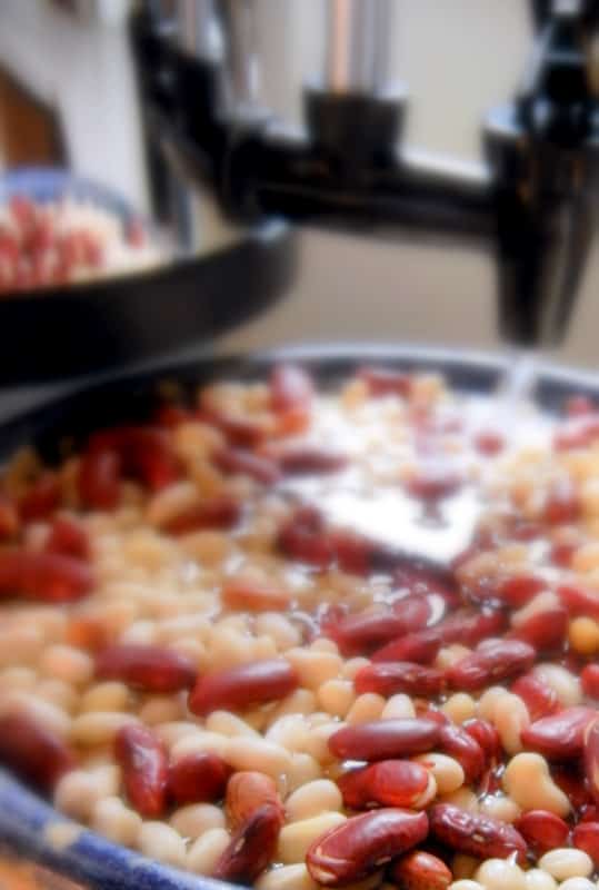 soaking mixed beans