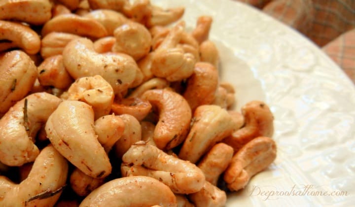 Superb Rosemary Roasted Cashews Recipe & Candid Camera. DIY, homemaderoasted cashews.