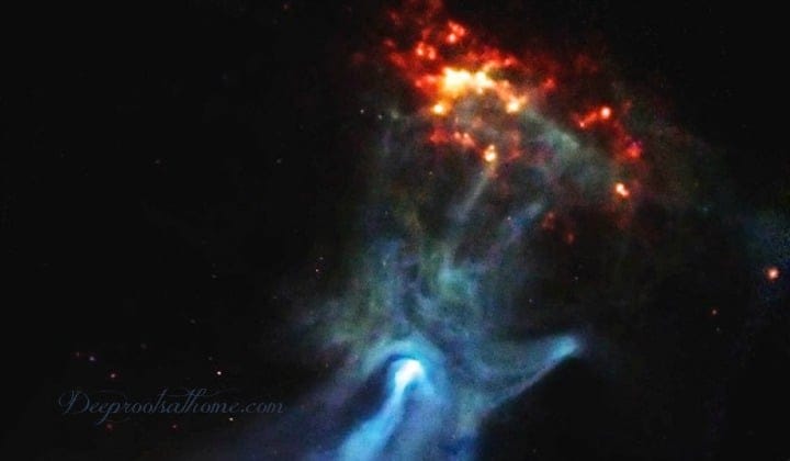 Mashup of Stars and Whales Singing God's Praises. A Pulsar's Hand