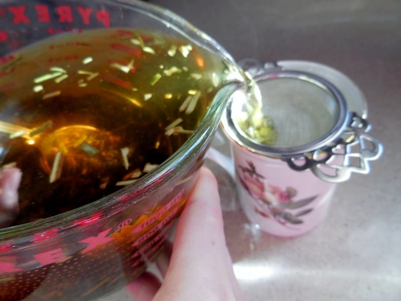 brewing herbal tea,