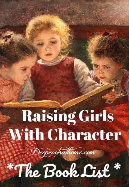 Character-Building Book Resources For Raising Girls, a painting of three sisters reading,