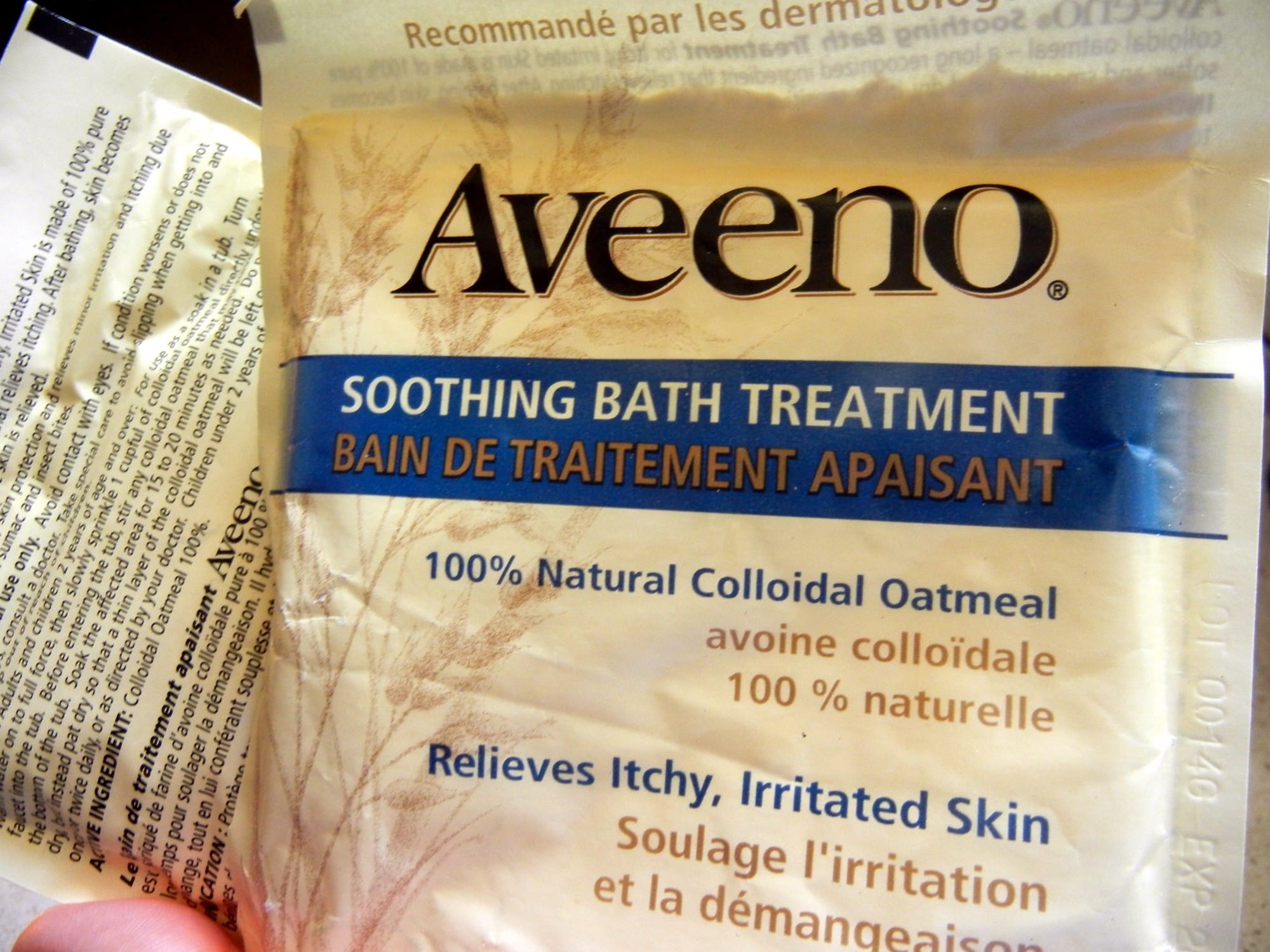  Aveeno oatmeal bath