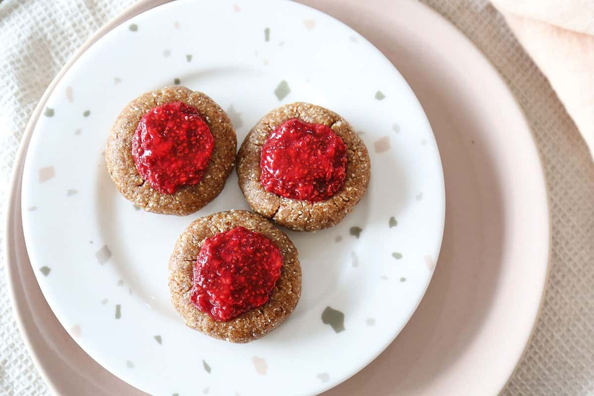 Jam Drop cookies on a plate.