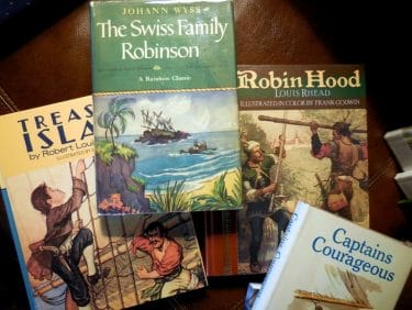 Treasure Island, Swiss Family Robinson and Robin Hood.