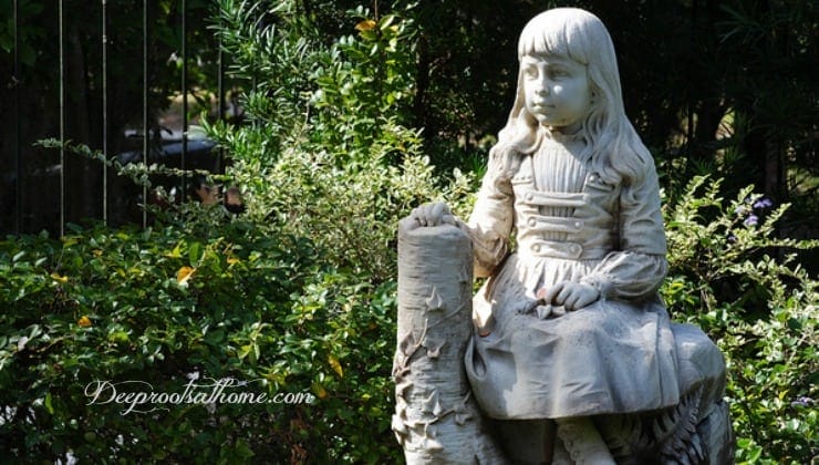 How the Ayres Family Buried Their 8 Children, A little girl headstone in cemetery.