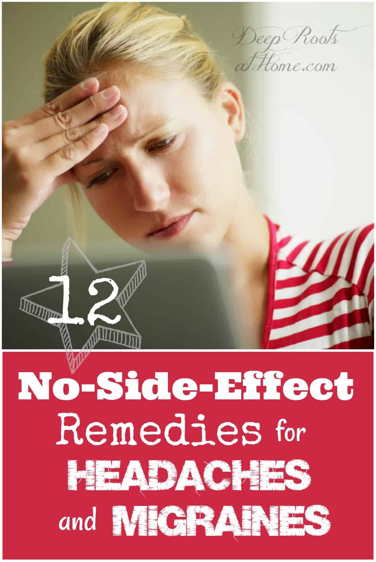 12 No-Side-Effect Remedies For Headaches & Migraines. A woman looking at her computer screen with a migraine