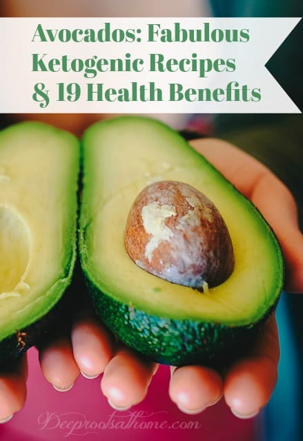 Avocados: Fabulous Ketogenic Recipes & 19 Health Benefits. beautiful hands holding a halved avocado, the healthiest food known 