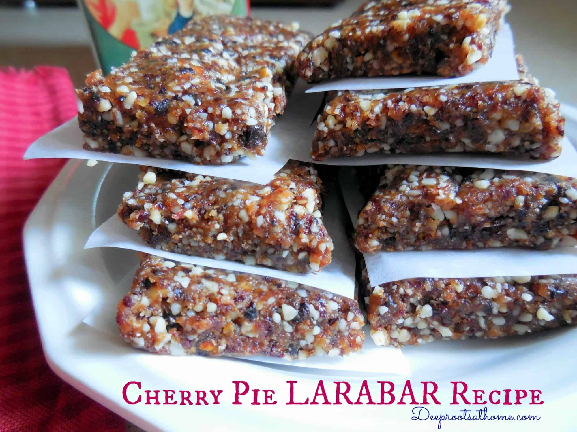 Homemade Cherry Pie Lärabar Recipe (Paleo, GF) portable snack