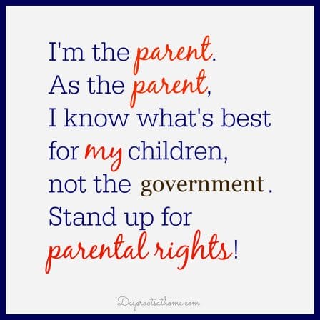 Stand up for parental rights quote.