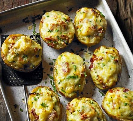  twice baked potatoes with Parmesan chive butter