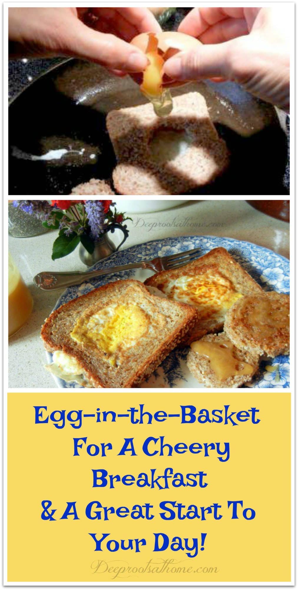 Egg-in-the-Blanket For A Cheery Breakfast & A Great Start Of The Day. Making breakfast