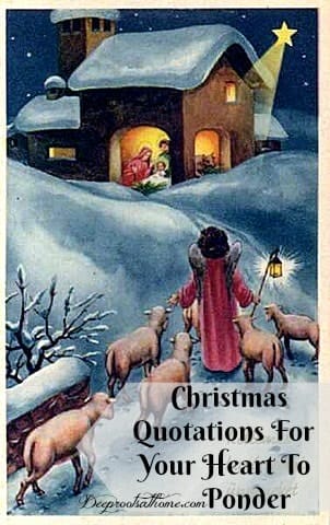 Profound Christmas Quotations For Your Heart To Ponder. vintage Christmas artwork