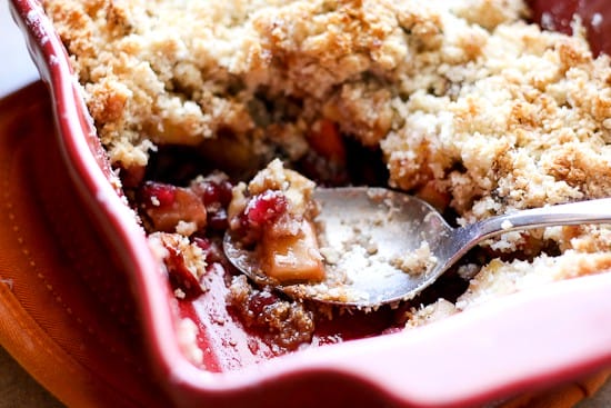 29 Festive Pomegranate Recipes & De-Seeding Video. Apple-Pomegranate Breakfast Crumble: Gluten & Grain-Free {Perry's Plate}