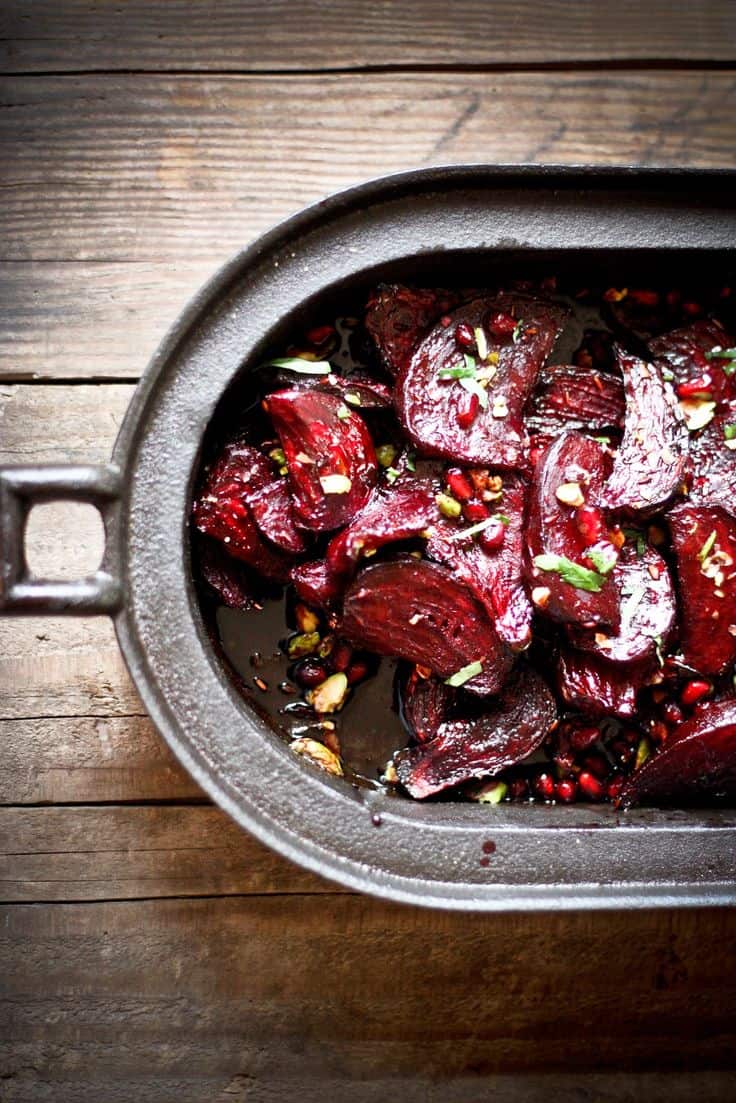 Moroccan Roasted Beets with Pome Seeds {Feasting At Home}