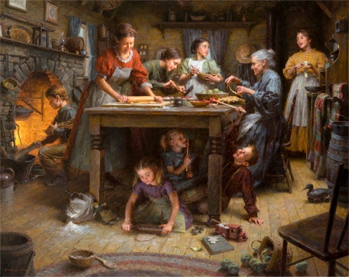 Titus 2 Advice To Mothers In Painting & Quotes Painting: Family Traditions by Morgan Weistling