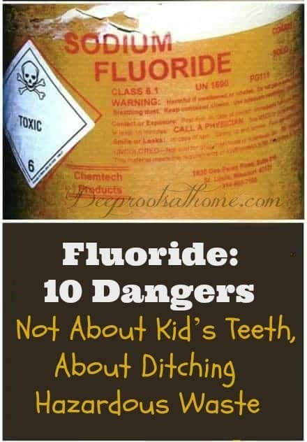 Fluoride: Not About Kid’s Teeth, About Ditching Hazardous Waste. Image of a barrel of fluoride