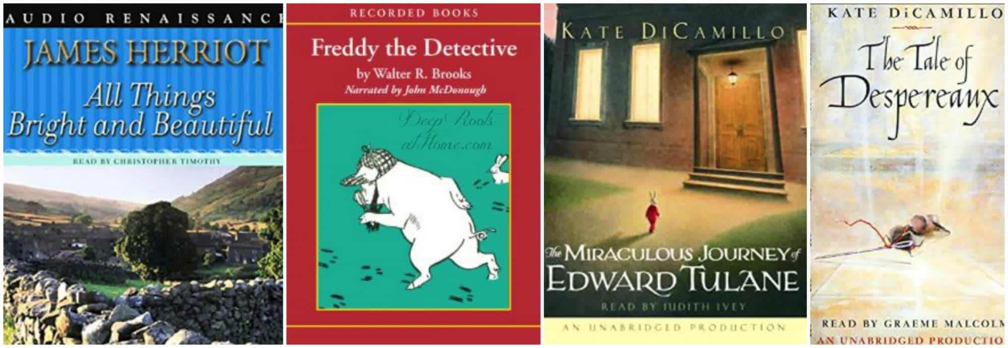 4 audiobooks including The Miraculous Journey of Edward Tulane, Kate DiCamillo