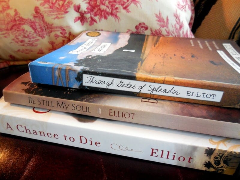 Books "Through Gates of Splendor", "Be Still My soul" and "A Chance to Die".