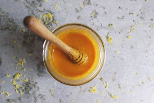 Turmeric paste made with just water.