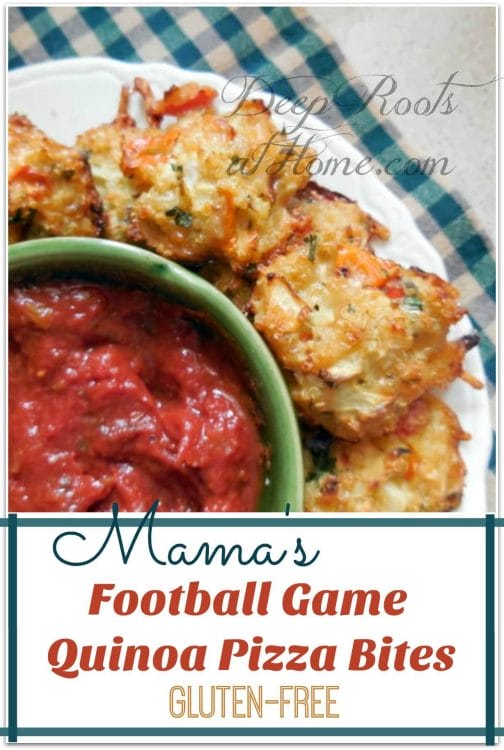 Mama's Football Game Quinoa Pizza Bites: Quick & Gluten-Free. My little pizza snacks