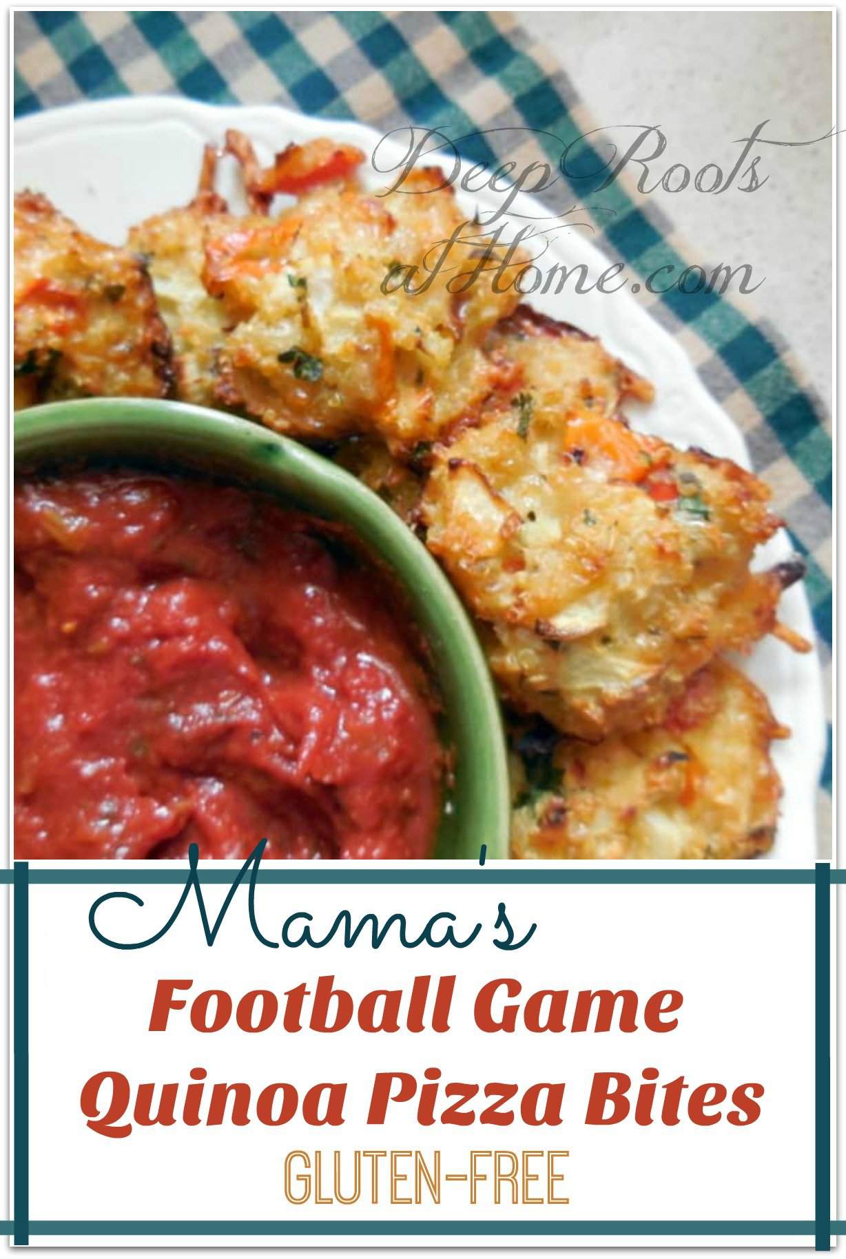 Mama's Football Game Quinoa Pizza Bites: Quick & Gluten-Free. My little pizza snacks