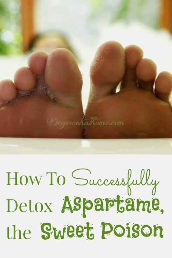 How To Detox Aspartame, the Sweet Poison. A pair of feet soaking in the bathtub.