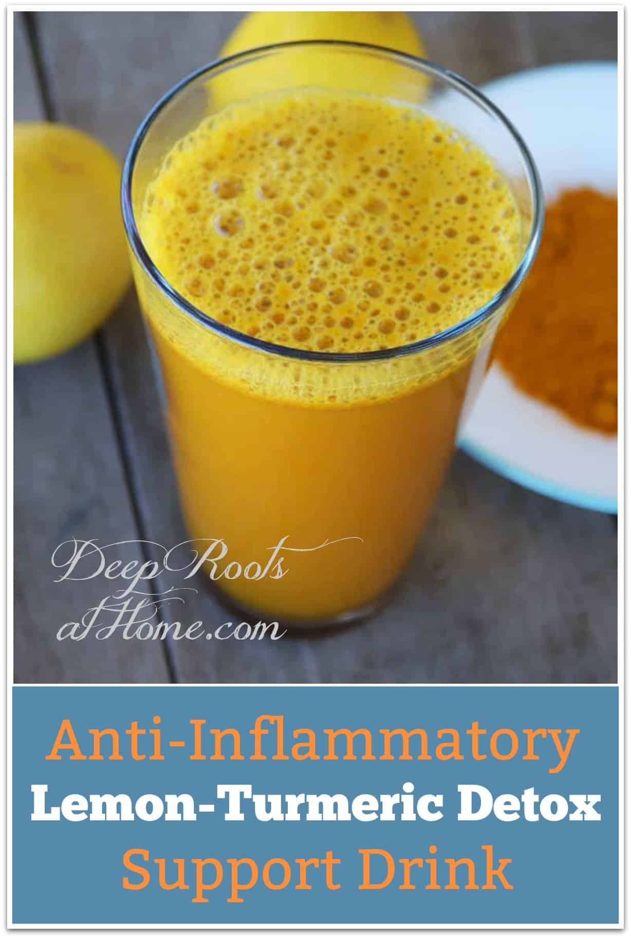 Anti-Inflammatory Lemon-Turmeric Detox Support Drink. A post-workout turmeric lemonade