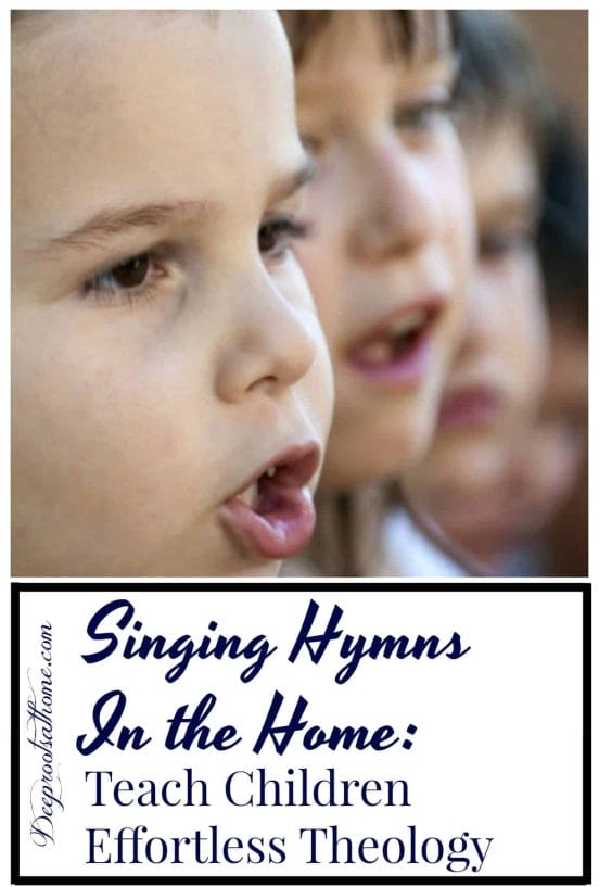 Learning Hymns: Teach Children Effortless Theology, 4 children singing with their hearts