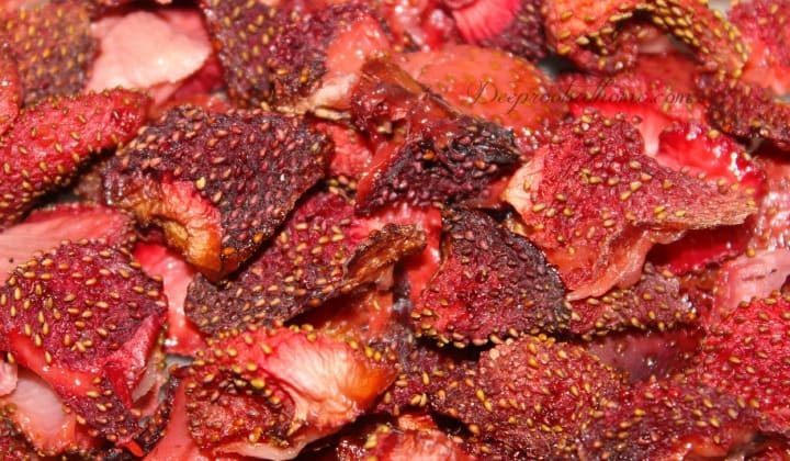 Oven-Dried Strawberries Delicious To The Moon and Back. beautifully pinkish-red freeze-dried strawberries, shelf-stable.