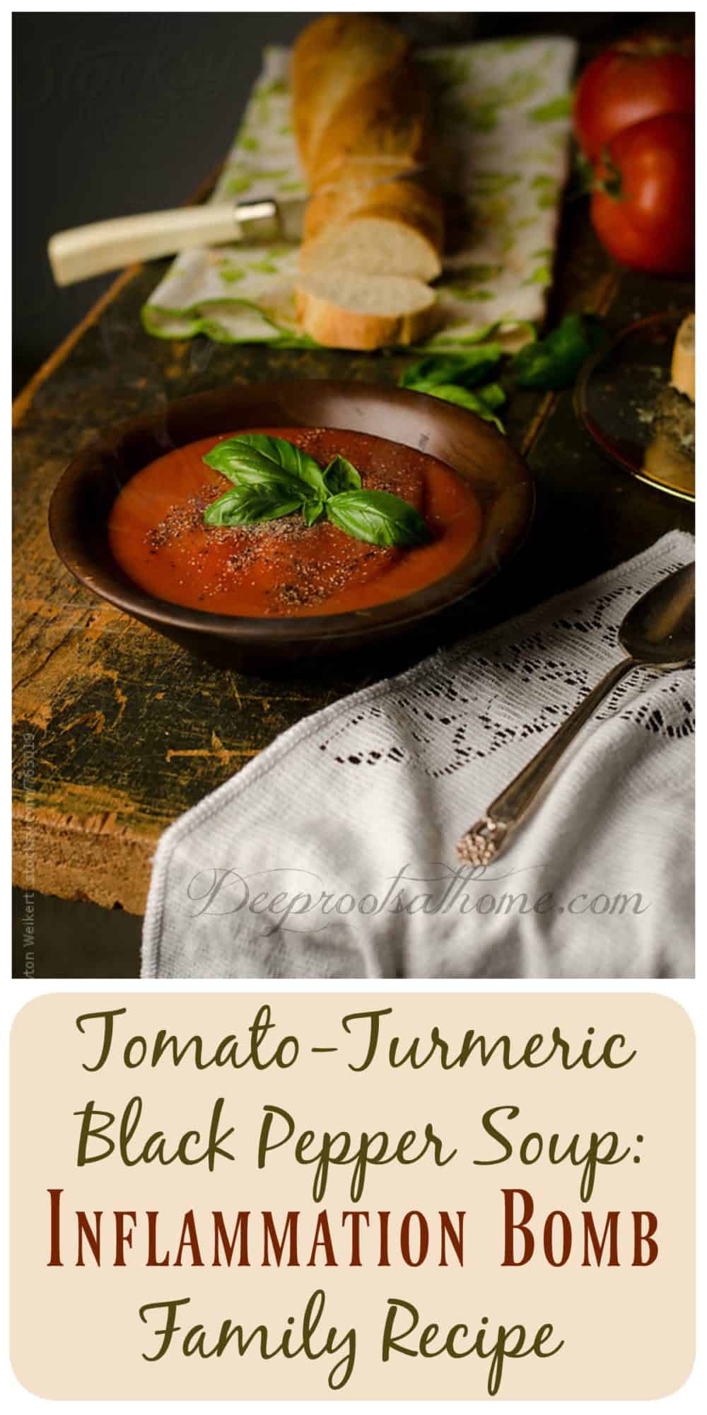 Inflammation Bomb TomatoTurmeric Pepper Soup Family Recipe