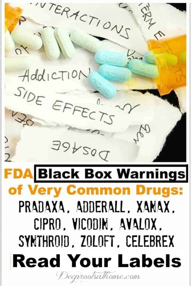 FDA Black Box Warnings Of 8 Very Common Drugs: Read Your Labels