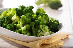 steaming broccoli